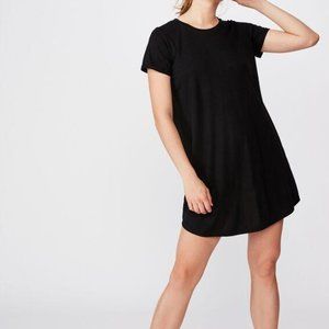 Uniqlo Black T-Shirt Dress Size Small